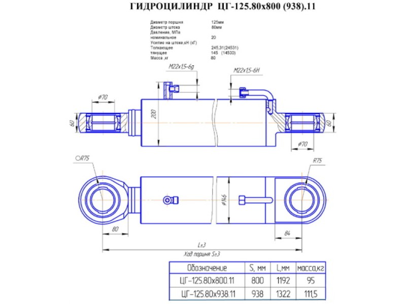 ЦГ-125.80х938.11